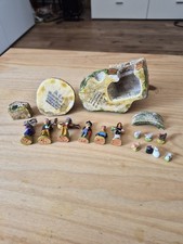 Santons De Provence Fouque & A.T.F. Terakotowy dom fontanna rzadkość figurki 4cm