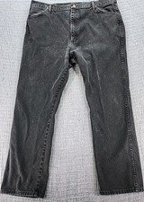 Wrangler Jeans Mens 42x32 Black Denim Cowboy Cut Pants Rodeo Western 13MWZWK
