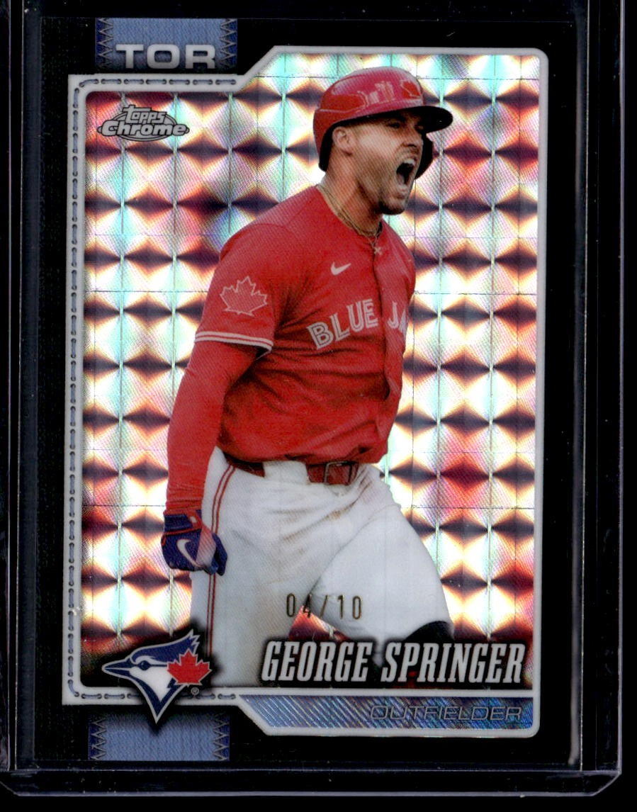 2026 Topps Chrome #253 George Springer Black Geometric Refractor /10