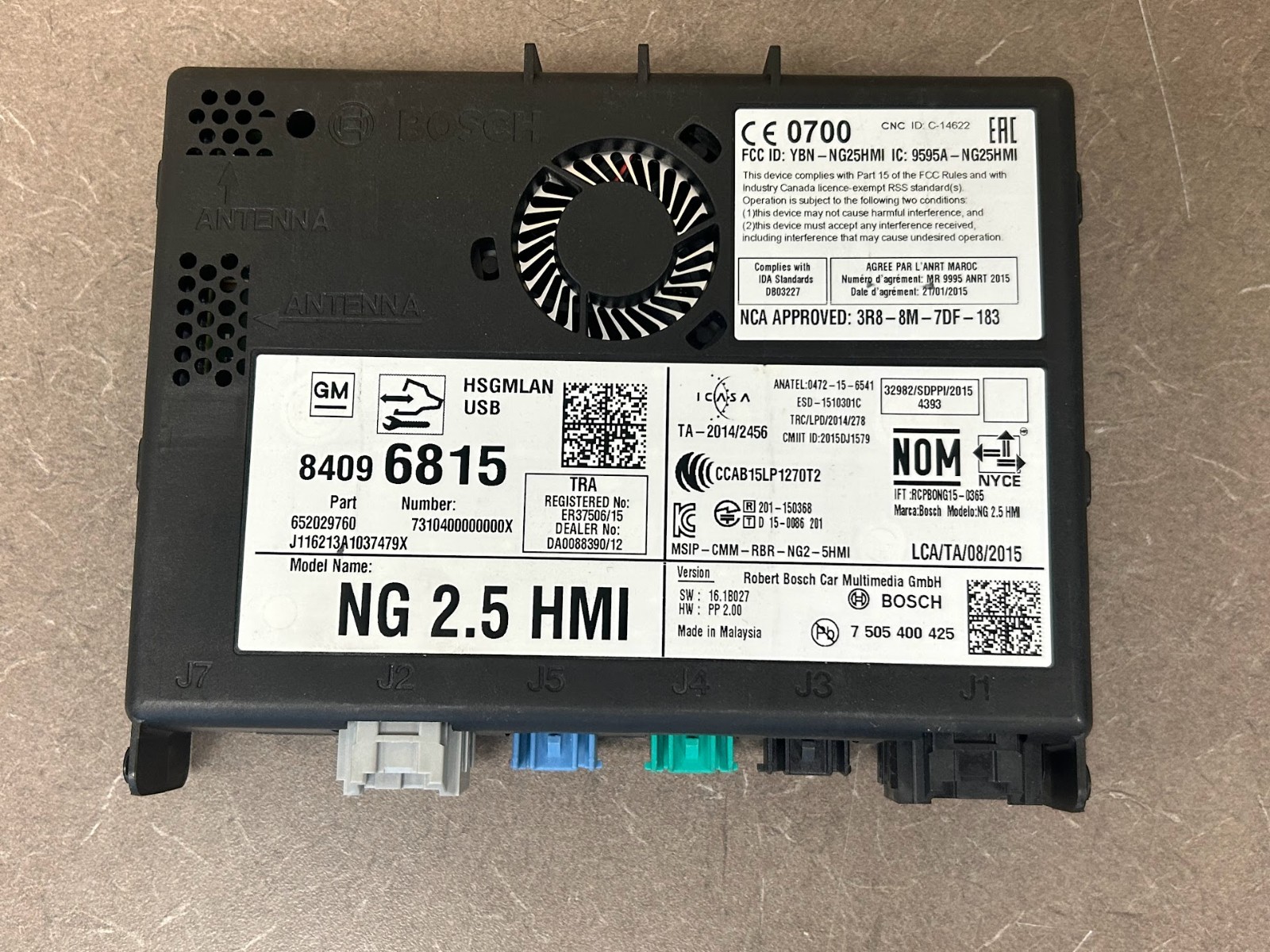 OEM GM Bosch NG 2.5 HMI Module 84096815 652029760 MyLink IntelliLink READ #95