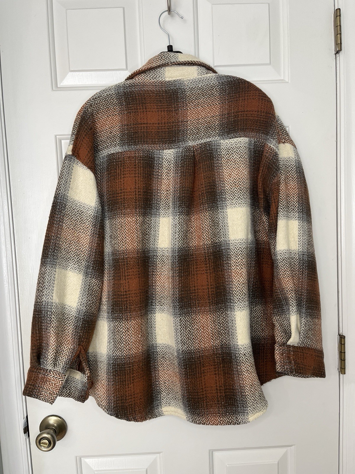 Gilded Intent Oversized Plaid Shacket Jacket Wome… - image 2