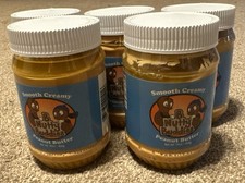 Lot Of 5 Jars Smooth Creamy B Nutty Buddies Peanut Butter 16oz Ea BB 7/26 NEW