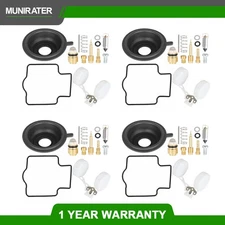 FOR KAWASAKI Zx6R Zx600 ZZR600 4X Carburetor Repair Kit Diaphragm Float