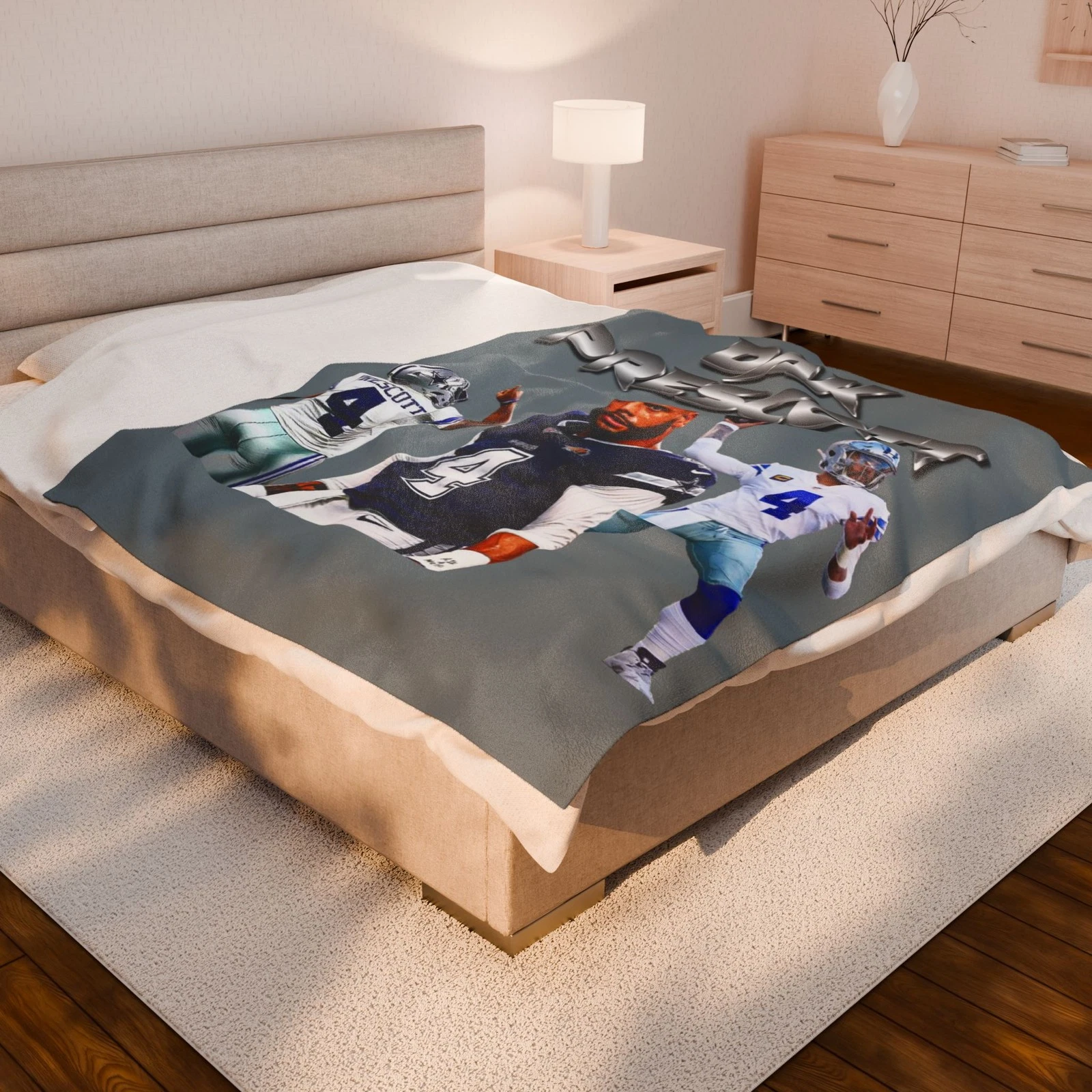 Dak Prescott Velveteen Plush Blanket