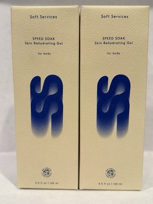 2x SOFT SERVICES Speed Soak Hydrating Gel 5.5 fl oz / 160 ml NIB/SEALED Lot of 2