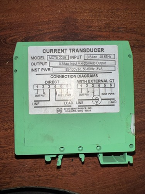 #ad #ad PHOENIX CONTACTS MCT5 005E CURRENT TRANSDUCER OUTPUT 0 Aac INPUT=4 20mAdc OUTPUT $180.00