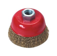 Messing Topfb&uuml;rste Drahtb&uuml;rste Gewinde M14x2 - 75mm rot Holz und Metall