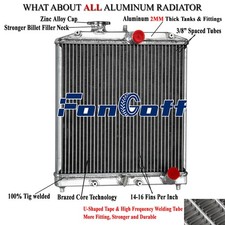 3 Rows Aluminum Radiator Fits Honda Civic Eg Ek Integra D15 Del Sol Mt 1992-2000