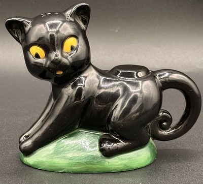 Shiny Brite Christopher RADCO Black CAT HALLOWEEN Salt Shaker REPLACEMENT Read