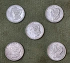Lot Of 5 Morgan Silver Dollars - 90% Silver 1880 O 89,97,98 &1921