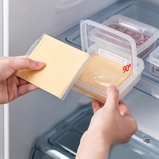 1 szt. Flip-Top Butter Block Clear Storage Box Lodówka Pojemnik na owoce 