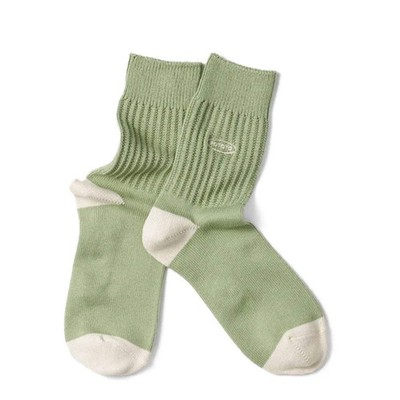 Rototo Womens Oval Logo Sock Sage Green