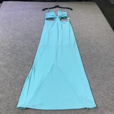 Alice + Olivia Dress Womens 12 Aqua Cutout Maxi Spaghetti Strap CC111W59518