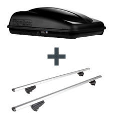 Dachbox Topbox TopBox 350 + Dachträger Menabo Pick-Up für BMW 5er Touring F11