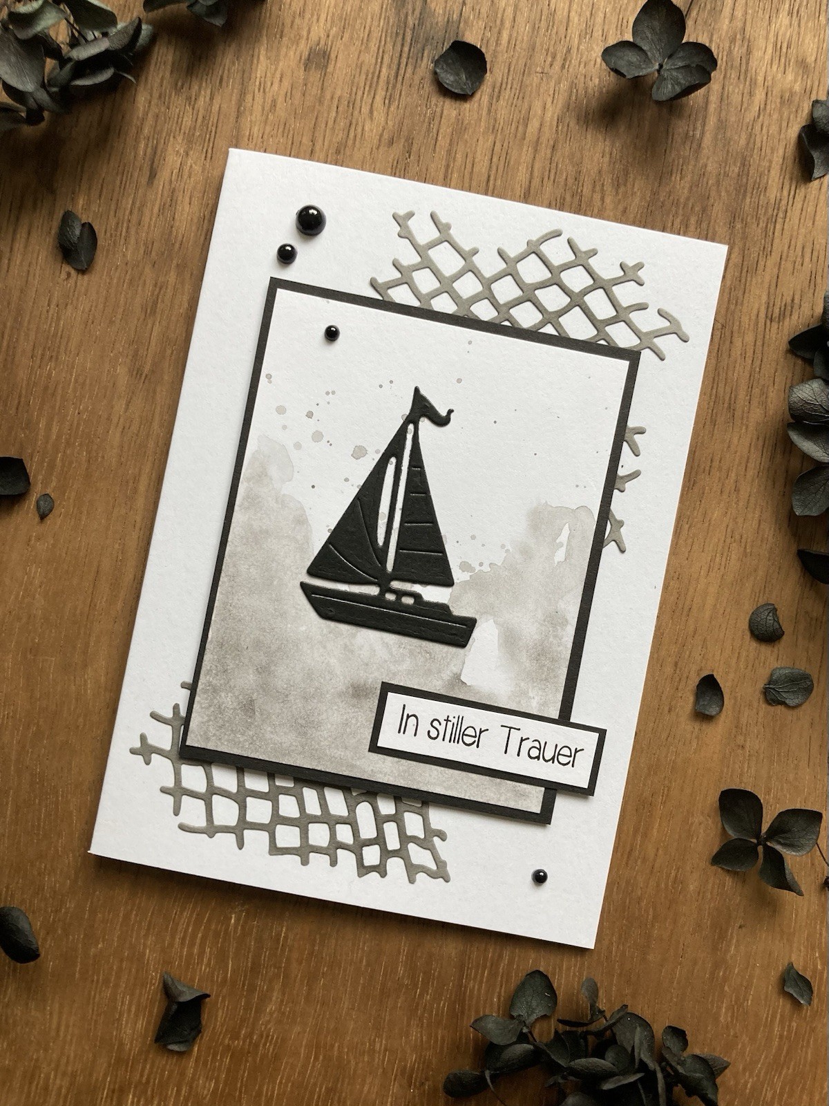 Trauerkarte Beileidskarte Kondolenzkarte inklusive Briefumschlag Handarbeit