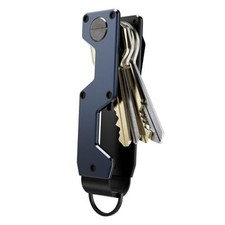 Key Organizer Compact Key Holder Metal Key Chain Minimalist One Size Navy Blue