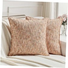 Decorative Throw Pillow Covers 20x20 Inch Set of 20" x 20" Pack of 2 Rust