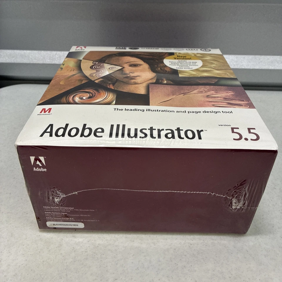 Vintage Adobe Illustrator 5.5 For Macintosh Deluxe Version On CD NOS/ Sealed - Image 4 of 4