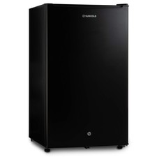 Eco100 LED Under Counter Black Fridge Freestanding Refrigerator Solid Door with