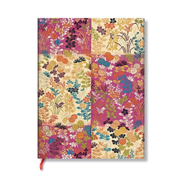 Kara-ori Pink (Japanese Kimono) Midi Unlined Softcover Flexi Journal (Elastic