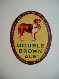 MINT BERNARD EDINBURGH DOUBLE BROWN ALE BREWERY BEER BOTTLE LABEL