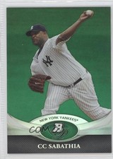 2011 Bowman Platinum Green CC Sabathia #60 HOF 2x3