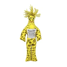 Dammit Doll Stress Relief Yellow Cloth With Wavy Pattern 13"