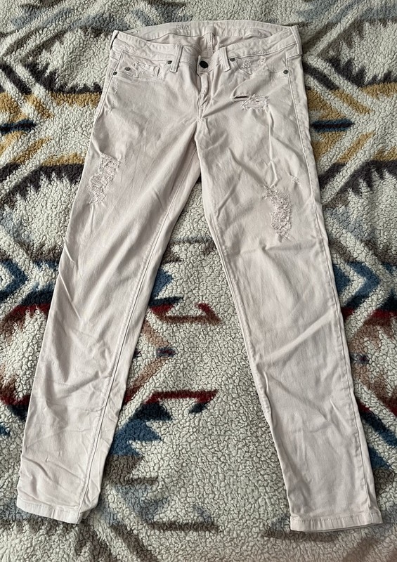 GRAY Saks Fifth Avenue Pink Skinny Jeans Size 30