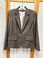 Anne Klein Petite Blazer Size 6P Brown One Button EUC