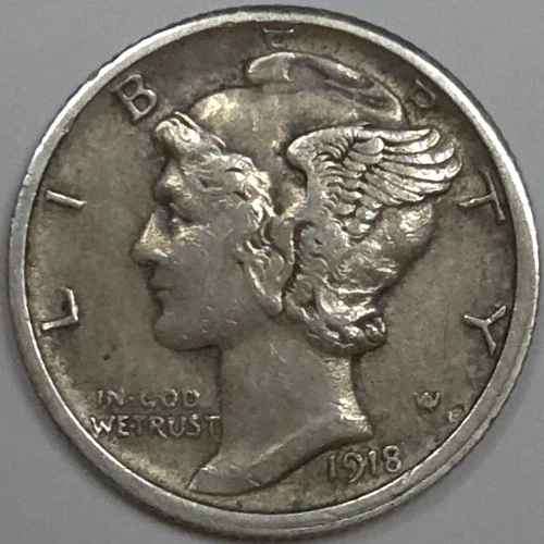 1918-S Mercury Dime - XF (Lot#1)