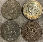 1964 KENNEDY HALF DOLLARS :: 90% SILVER :: Lot Of Four Coins