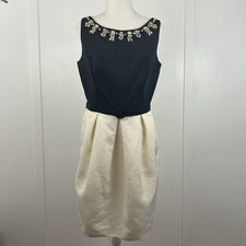 Eliza J womens dress cream and black sheath formal size 12