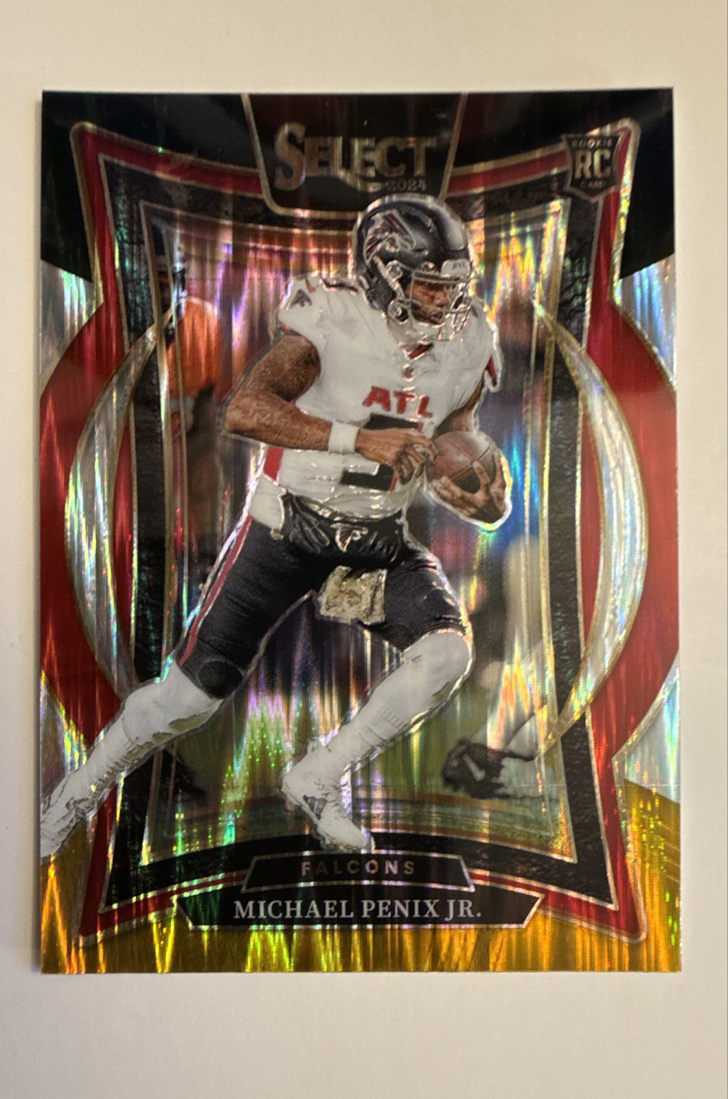 2024 Panini Select - Concourse Michael Penix Jr. #80 Black & Gold Shock Prizm...