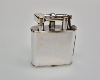 DUNHILL LIGHTER LIFT ARM UNIQUE B PAT. 143752 SILVER PLATED 1925
