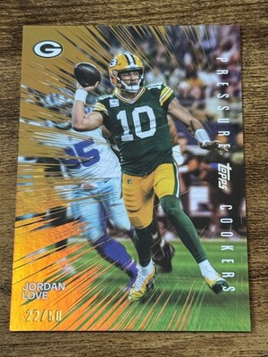 2026 Topps Flagship Pressure Cookers Jordan Love true gold /50 COLOR MATCH