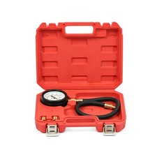 Engine Oil Pressure Tester Gauge Kit 0-100psi With 14mm 18mm Brass Adapters