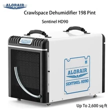 ALORAIR HD90 Crawlspace Dehumidifier Basement 198PPD Commercial Garage 2600 sq