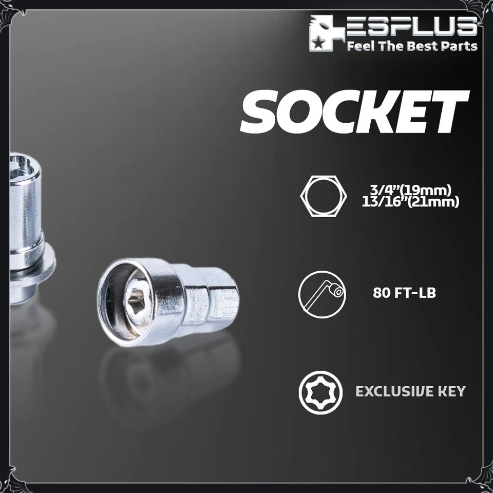 [16+4]Chrome 1.85" OEM Lugnuts Wheel Lock Combo Fit Land Rover Discovery Range - Image 4 of 4