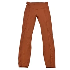 Calia Womens Active Ankle Leggings Mid Rise Light Orange Size Small Pockets