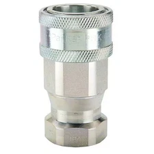 Parker 6608-6-6 Hydraulic Quick Connect Hose Coupling, Steel Body, Sleeve Lock,
