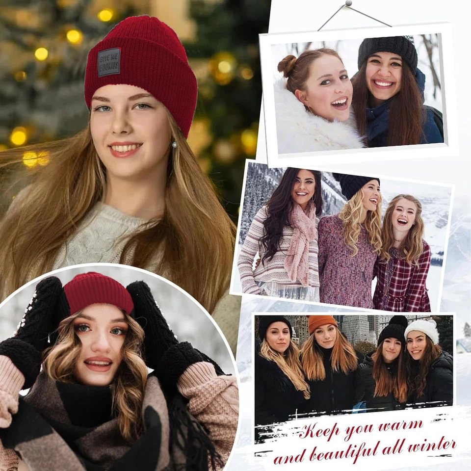 Peluca gorro 18 pulgadas con pelo largo ondulado gris invierno tejido sombrero cálido EE. UU. Foto 2 de 4