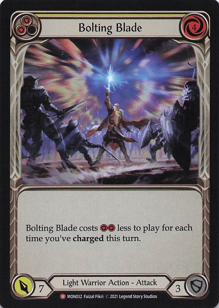 Bolting Blade MON032 Monarch Flesh and Blood 1st Edition Rainbow Foil NM
