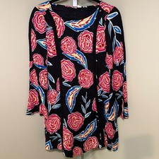 Roxy East Coast Dreamer Printed Long Sleeve Mini Dress XS Floral