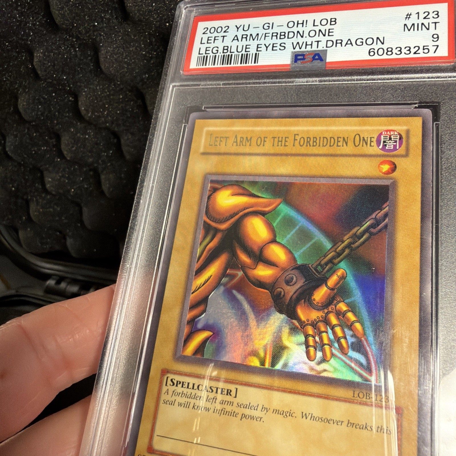 2002 Yu-Gi-Oh! Legend of Blue Eyes White Dragon 123 Left Arm PSA 9 - 2216 view 5