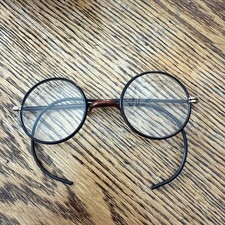 Antique 1900s Round Wire Rim Eye Glasses/D5