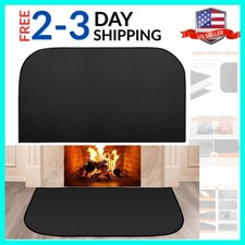Fireplace Rugs Fire Resistant - 24 X 42 X 0.04 Inch D Shape Fire-Proof Hearth...