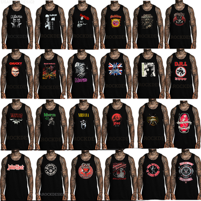 #ad COLLECTION OF CLASSIC PUNK ROCK MEN#x27;S TANK TOP $13.99
