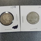 Barber Quarter 1898 & 1915 US 25C Silver Coins Lot of 2  #295