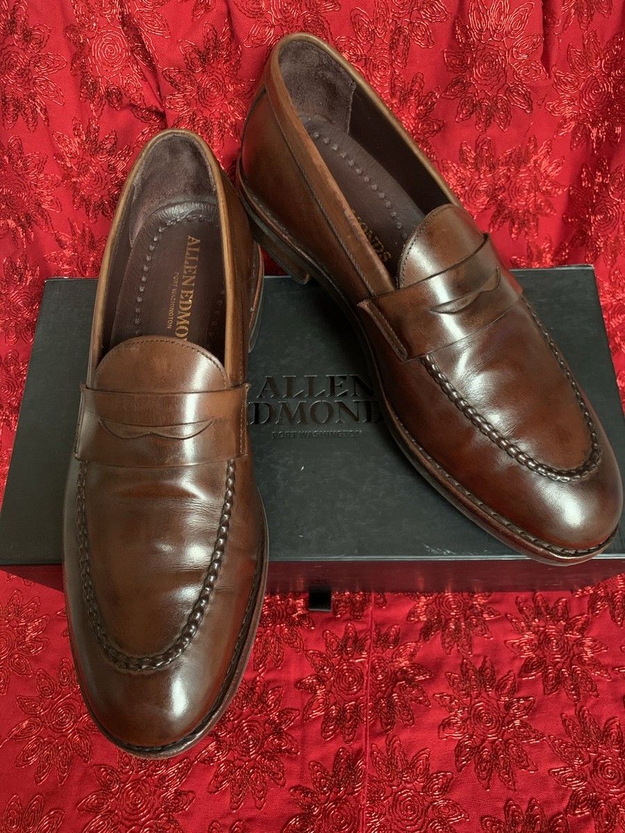 Allen Edmonds Nomad Penny Loafer Coffee Brown Leather Mens  display picture 1