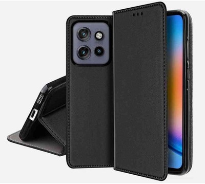 FÜR MOTOROLA MOTO X30 PRO 5G - SMART MAGNETIC Schutz Hülle Handy Tasche SCHWARZ